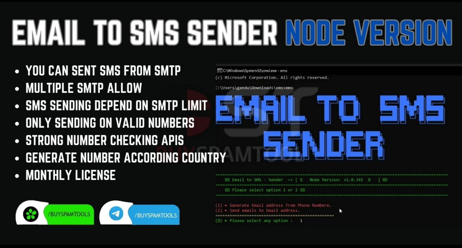Email To SMS Sender (Node Version)